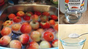 روش شستشوی میوه و سبزی با آب، سرکه و جوش شیرین